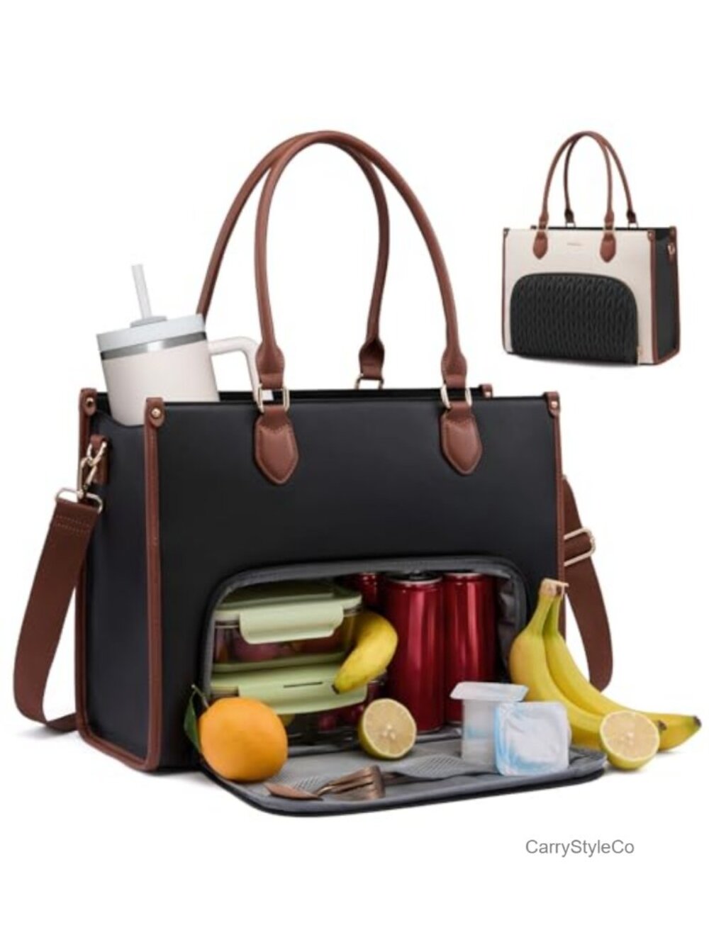 Insulated Lunch Tote Bag 3 in 1 Laptop Tote 15.6 Inch Work Bag